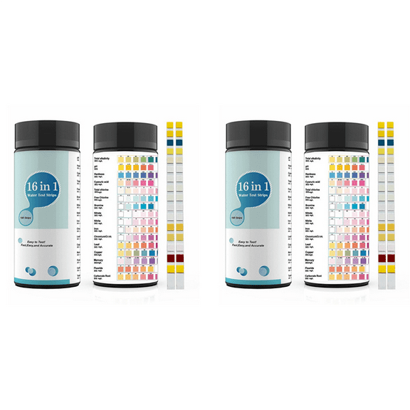 16 in 1 Water Test Kits,200PCS Drinking Testing Strips,Tap and Well Strip&ETesting for PH,Lead,Chlorine