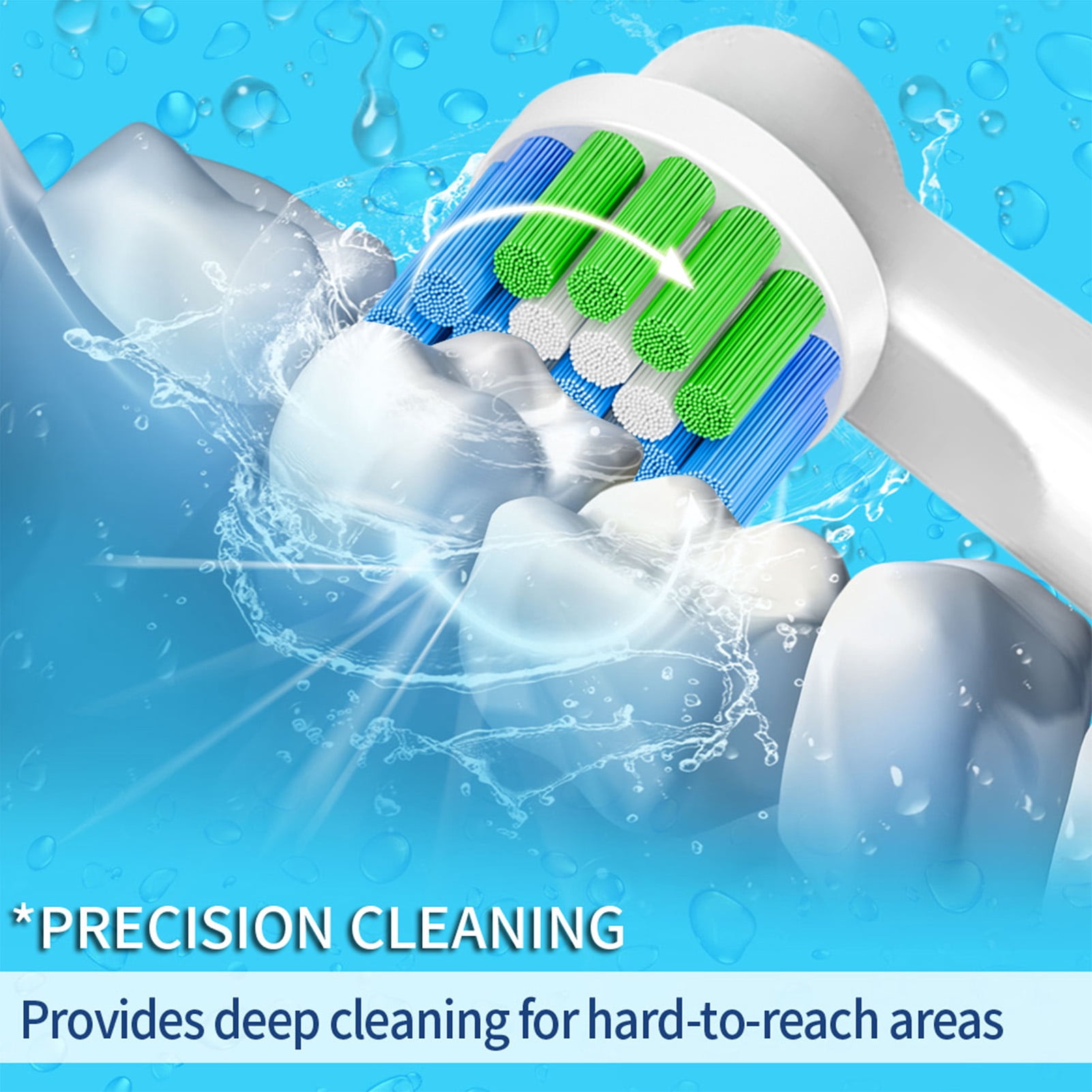 20 Pack Professional Replacement Toothbrush Heads for Braun Oral B Electric Toothbrush, Precision Clean Brush Heads