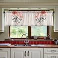 thumbnail image 3 of Yayeee Kitchen Curtains Tier Set of 2 Light Filtering 57"x24" Over Sink Window Panels, Pink Flower, 3 of 7