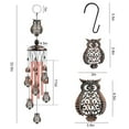 thumbnail image 6 of Owl Wind Chimes Outdoor, EEEkit 33.5" Large Retro Wind Bell with 4 Aluminum Tubes, 6 of 6