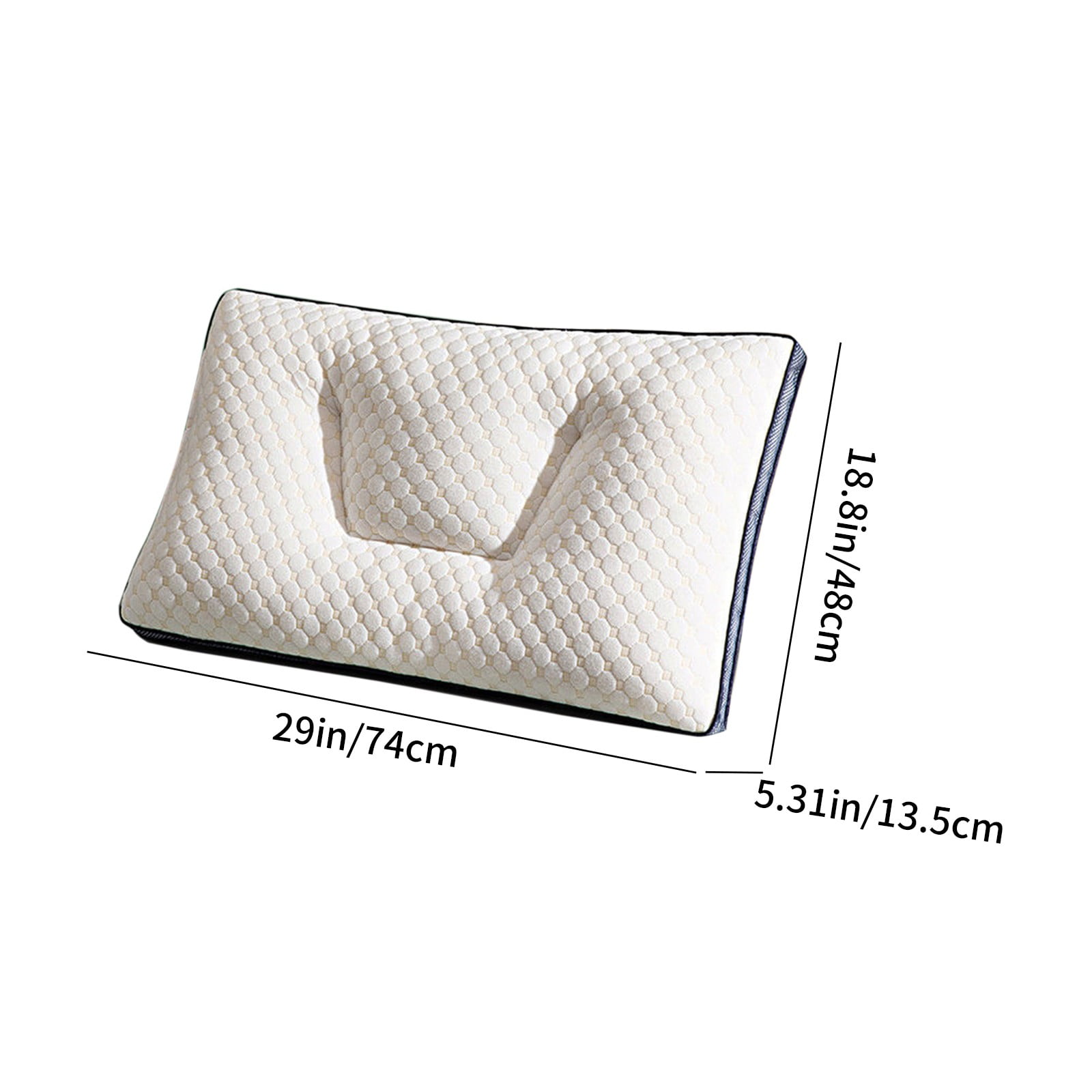 Staron Cervical Support Pillow, Ergonomic Memory Foam Pillow for Neck Pain Relief and Better Sleep, Breathable Contoured Pillow Core