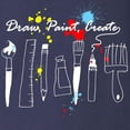 thumbnail image 3 of CafePress - Draw Paint Create (Color) Long Sleeve Dark T Shirt - Long Sleeve Dark T-Shirt, 3 of 4