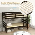 thumbnail image 6 of Gymax Twin Over Twin Bunk Bed Wooden Convertible Into 2 Beds High Guardrails Espresso, 6 of 10