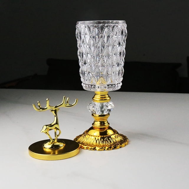 Frascos de almacenamiento de vidrio de cristal, dulces creativos con tapa, contenedor de lata de almacenamiento retro para té, especias, comida