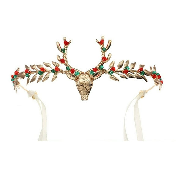 Aellinatey Christmas Reindeer Hair Clip Festival Celebrate Hair Comb Holiday Party Props