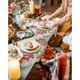 thumbnail image 3 of Christmas Placemats Set of 6 Truck Red Poinsettia Christmas Placemats for Dining Table Retro Stamp Table Mat Winter Holiday Home Party Kitchen Table Decorations, 3 of 6