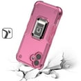 thumbnail image 2 of For Apple iPhone 16e Case, Hybrid Stand Magnetic Ring Holder Kickstand Heavy Duty Rugged Drop Silicone & Hard PC Shockproof Phone Cover (Pink), 2 of 10