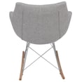 thumbnail image 4 of Allora Mid-Century Twill Fabric Eiffel Base Rocking Chair in Gray, 4 of 7