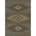 thumbnail image 4 of Mayberry Rug Lodge King Diamond Head Southwestern Lodge Area Rug Blue 5'3"x7'7" 5' x 8', 4 of 5