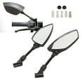 thumbnail image 4 of Handlebar Mirrors, 2pcs Motorcycle Rear View Mirror Convex Glass Lens Carbon Fiber Style Impact Resistant  For Sport Bike For Scooter Gold, 4 of 8
