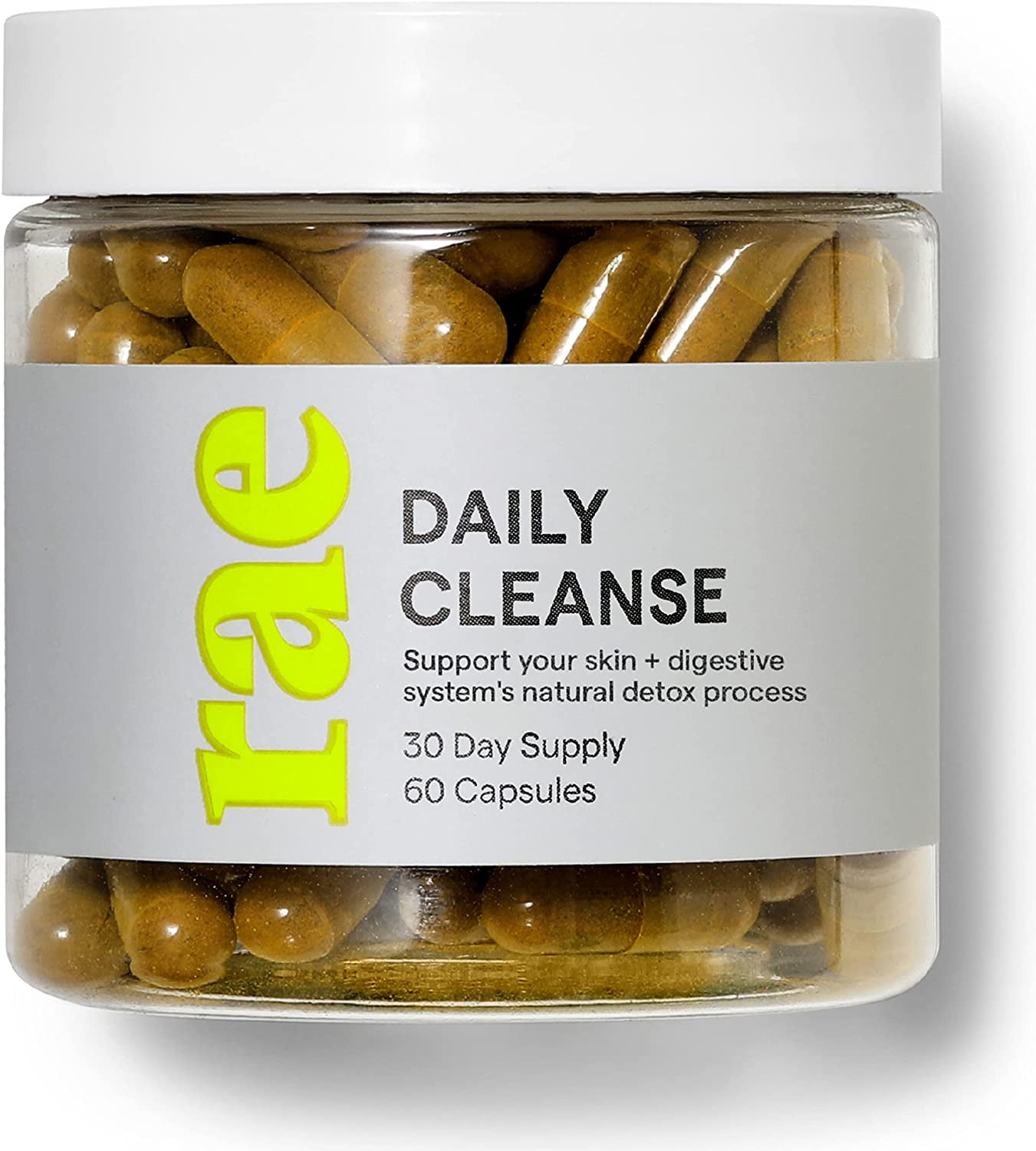 Rae Wellness Daily Cleanse Supplement, For Skin and Digestive System, 60 Capsules