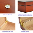 thumbnail image 5 of DUCIHBA Cigar Humidor - Holds 20 Cigars - Spanish Cedar Wood - Storage Bin Case - Cherry Color, 5 of 7
