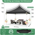 thumbnail image 2 of SANOPY 10' x 10' Pop up Canopy Tent, Adjustable Commercial Instant Outdoor Party Tent with 4 Removable Sidewalls, Carry Bag, Black, 2 of 7