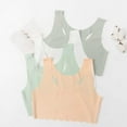 thumbnail image 6 of Girls Bras 10-12 Years Old Sport Training Bra Seamless Racerback Soft and Comfortable Underwear Camisole Wireless Cotton Crop Tops Bralettes Army Green 9-13 Years, 6 of 6