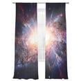 thumbnail image 7 of Universe Explosion Sheer Curtains 108 Inch Length 2 Panels Set, Modern Abstract Galaxy Universe Voile Window Treatment Semi Sheer Long Curtains Drapes for Bedroom/Living Room/Kitchen 52"x108"x2, 7 of 7