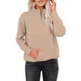 thumbnail image 2 of Women's Zipper Long Sleeve Lightweight Sweatshirts Solid Color Hedging Tops, 2 of 7