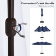 thumbnail image 2 of LAUSAINT HOME 13ft Double Sided Patio Umbrellas with Base & Crank Handle for Garden, Poolside, Navy Blue, 2 of 10