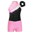 thumbnail image 3 of Alvivi Kids Girls Rhinestones Gymnastics Leotard Ballet Dance Biketard with Shorts Hair Band Set Pink 14, 3 of 7