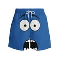 thumbnail image 3 of BRGZLK Mens Swim Trunks Quick Dry Funny Print Fashion Summer Hawaiian Breathable Comfy Loose Fit Holiday Party Bathing Shorts for Outdoor Blue 5XL, 3 of 5