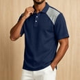 thumbnail image 6 of Trgacdwlo Linen Men's Polo Shirts Color Block Raglan Short Sleeve Shirts for Men Summer Breathable Sun Protection Mens Golf Polo Shirt, 6 of 7