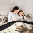 thumbnail image 5 of Homewish Safari Bear 2pcs Bedding Comforter Set for Children Teens,Jungle Animal Twin Comforter Sets,Lodge Cabin Breathable Bedding Set,Luxury Bedroom Decor,Reversible, 5 of 8