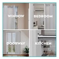 thumbnail image 5 of Room/Dividers/Now Tension Curtain Rod - Tension Window Rod - Bedroom, Kitchen Rod - Long, Heavy Duty, Adjustable Extension Curtain Rods By Room Dividers Now (28-50 Inches, Silver), 5 of 5