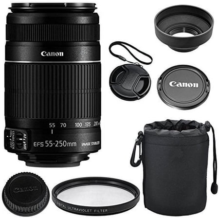 Canon EF-S 55-250mm f/4-5.6 IS II Celltime Deluxe Zoom Lens Kit for Canon EOS 7D 60D EOS Rebel SL1 T1i T2i T3 T3i T4i T5i XS XSi XT XTi Digital SLR Cameras (International Version)