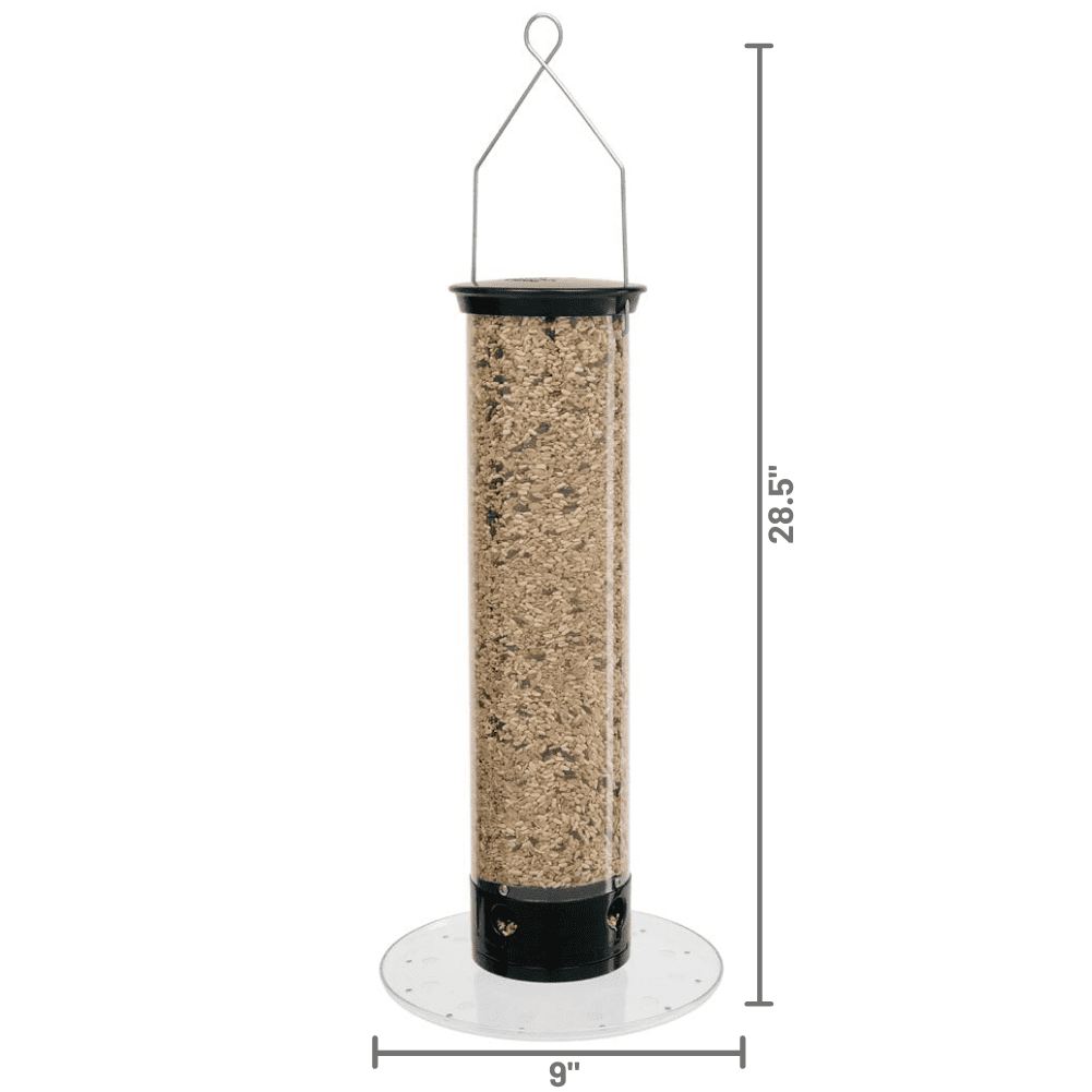 Droll Yankees Yankee Tipper Squirrel-Proof Cardinal Bird Feeder, Black