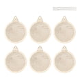 thumbnail image 2 of 6 Piezas De Rodajas De Madera BLESIY Encantos Chip Decoraciones De árbol De Navidad, 2 of 8