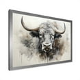 thumbnail image 2 of Designart "Simplistic Bison Silhouette" Animals Buffalo Picture Framed Canvas Art Print, 2 of 5
