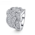 thumbnail image 2 of Anillo de circonitas Super Flash con incrustaciones, temperamento noble y elegante, preservación del color Seiko, anillo europeo y americano, 2 of 5
