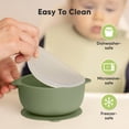 thumbnail image 5 of KeaBabi - Juego de 2 cueos para bebé con succion, tapas, cueos de succión de silicona para bebés, niñas, niños, silicona de grado alimenticio, sin BPA, aptos para lavaplatos, eial para, 5 of 5