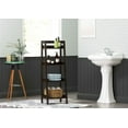 UTEX 4-Tier Ladder Shelf,Bathroom Open Wood Shelving Unit (Espresso) - Walmart.com