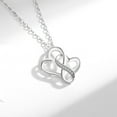 thumbnail image 3 of Collier Coeur Entrelacé Platine, 3 of 7