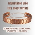 thumbnail image 4 of Wollet Copper Magnetic Bracelet for Men Women, Silver Angel Design, Cuff Copper Jewelry Set of 2, 4 of 9