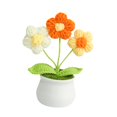 thumbnail image 4 of Mini plantas artificiales en maceta, flores tejidas a mano, flores de punto terminadas en maceta Estilo B, 4 of 9