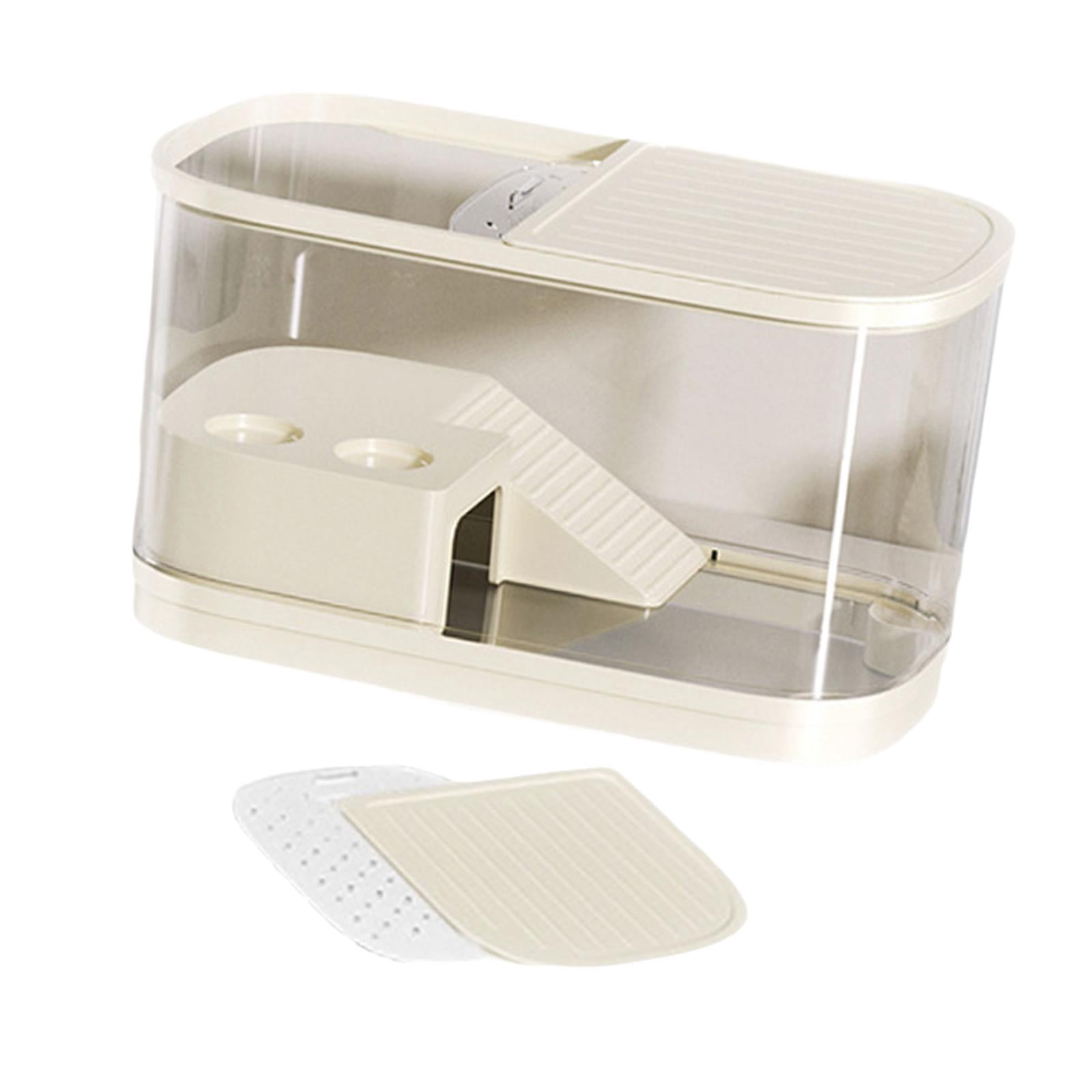balikha Turtle Tank with Lids Multifunction with Platform for Leopard Gecko Scorpion Beige Medium