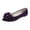 Dark Blue, variant on Women's Slippers Flat Heel Closed Toe Slip-on Loafer Slippers Winter Casual Vintage Indoor Outdoor Flat Bowknot Shoes for Women
