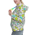 thumbnail image 2 of Sikiie Funny Dinosaurs on Stripes Women's Casual Hoodies Long Sleeve Lightweight Pullover Tops Loose Sweatshirt-Large, 2 of 7