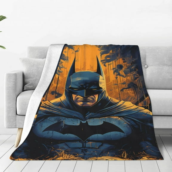 Batman Blanket Cozy Warm Flannel Throw Blanket for Living Room Bedroom Bed Sofa Car, All Seasons Fleece Blankets Gifts for Kids Teens Adults 40"x30"