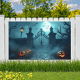 thumbnail image 5 of Halloween Theme Decorative Banner Spooky Atmosphere Jack o Lanterns Gate Design for Outdoor Decorating Holiday Party Night, 5 of 5