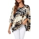 thumbnail image 1 of Blusa de gasa para mujer, manga de murciélago floral, cubierta de playa, camisa tipo túnica suelta, Tops, 1 of 4