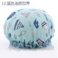 thumbnail image 3 of 2 Pcs Bonnet de Douche Imprimé Mignon Couvre-Chef de Bain Adulte Double Bonnet de Douche Imperméable Wweixi, 3 of 3