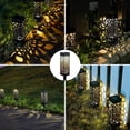 thumbnail image 2 of Paquete de 6 luces LED solares para jardín, faroles para caminos al aire libre, impermeables, luces decorativas para jardín al aire libre (luz de color cálido), 2 of 5