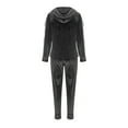 thumbnail image 5 of Fanxing 2024 Clearance Women's Velour Tracksuits Set Zipper Hooded Sweatshirt with Sweatpants Long Sleeve 2 Piece Joggers Outfits S,M,L,XL,XXL, 5 of 7