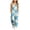 Blue, variant on OGLCCG Girls Wide Leg Jumpsuit Kids Casual Sleeveless Romper Floral Printed Adjustable Spaghetti Strap Overalls with Pockets 5-14 Years