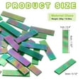 thumbnail image 2 of Stained Glass Strip, Iridescent Green Mosaic Tiles 300g/10.58 oz, 2 of 6