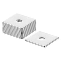 100Pcs 5/8" Square Plate Washer for 1/8" Bolt, 201 Stainless Steel Flat Bearing Plate (0.04" Thick)