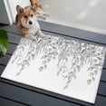 thumbnail image 3 of Eucalyptus Leaves Entryway Rug 2'x3'&nbsp; Non Slip Front Door Mats, Grey Summer Botanical Weeping Entrance Rugs Indoor Outdoor Carpet, Washable Floor Mats Small Area Rug for Bedroom Kitchen, 3 of 8