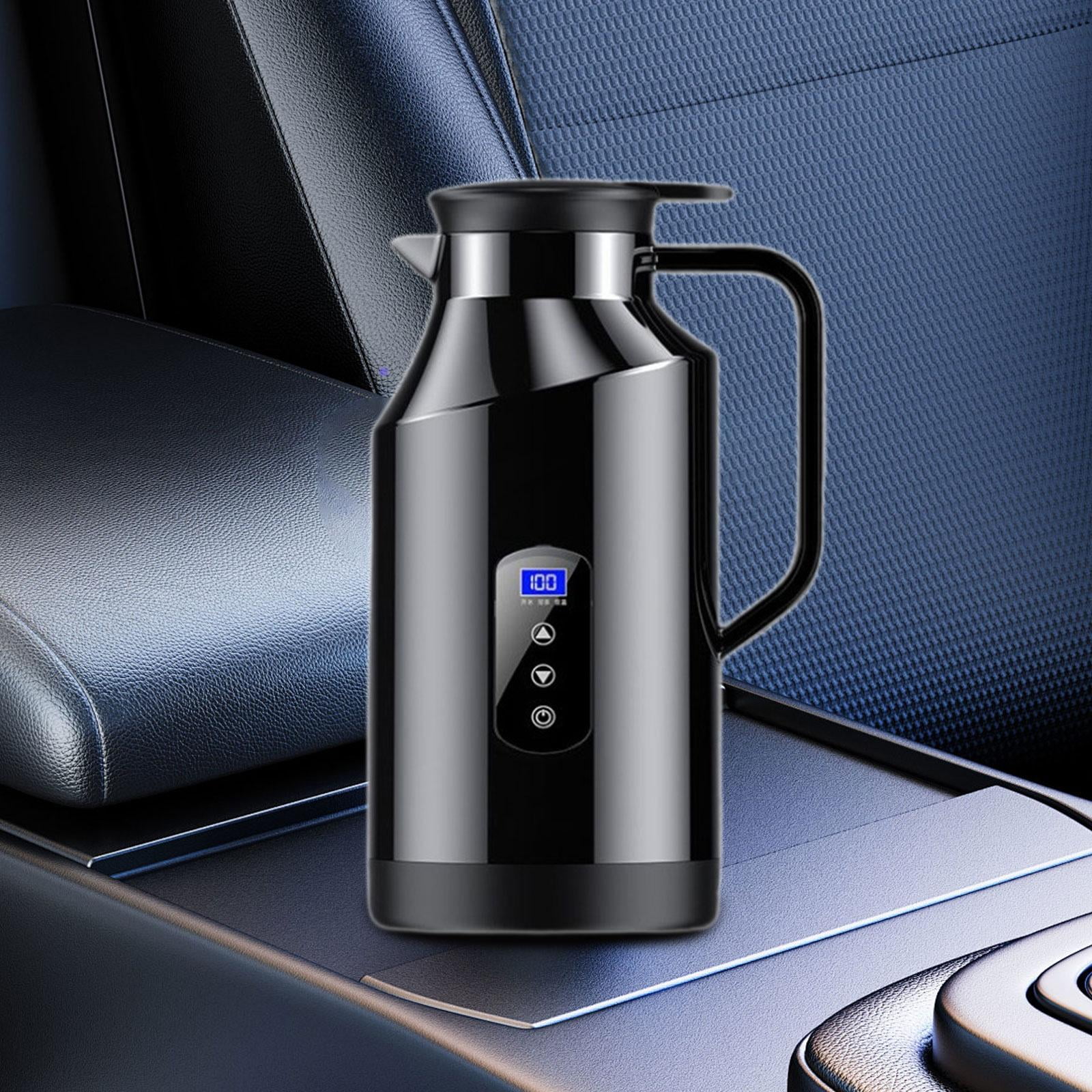 Wzmzjy 12V 24V Car Kettle Electric Boiler Car Heated Mug Hot Water Kettle Universal for 1500ml With Base